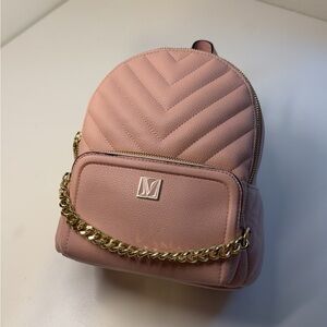 Victoria's Secret Blush Backpack with Gold Chain